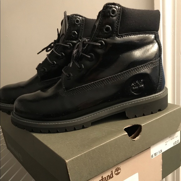 patent leather timberland boots